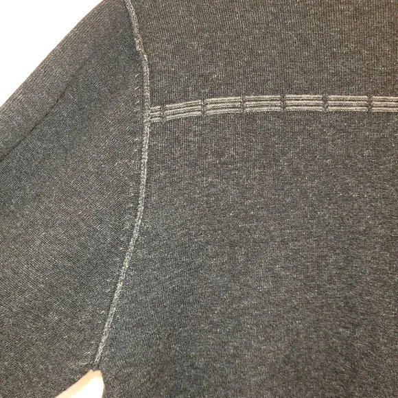 Tommy Bahama Sweater Medium Wool Cashmere 1/4 Zip Charcoal Gray Men's Mock Neck - Picture 12 of 12